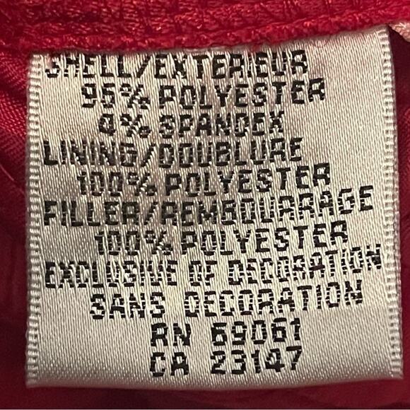 Talbots Red Quilted CottageCore Casual Feminine Jacket NWOT Size S - Picture 8 of 10